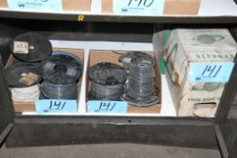 Lot-Various Spools of Wire in (3) Boxes on (1) Shelf