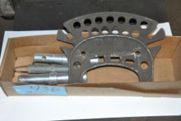 Lot-Scaffolding Pins, (1) Drawbar and (1) R8 Holder Rack