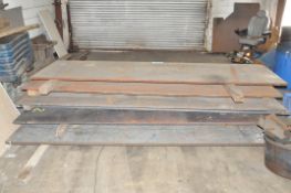 11,610 pounds of steel plates in (1) Stack