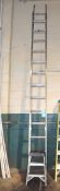 Lot-(1) Aluminum 28' Extension Ladder, (1) 2-Step Ladder