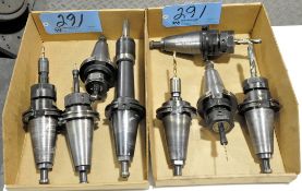 Lot-(8) CAT50 Taper Tool Holders with Cutters in (2) Boxes
