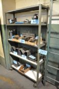 Lot-(2) Sections Shelving and (1) Short Shop Cabinet