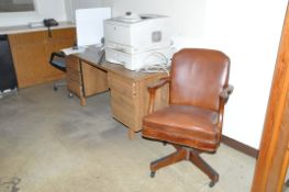 Lot-(2) Desks, (1) Lateral File and (4) Chairs in (1) Office, (Upstairs)