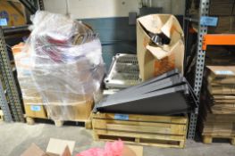 Lot-Plastic Shelving Components on (1) Pallet and Various Household Items on (1) Pallet