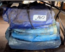 Lot-(4) Large Tarps on Floor Under (1) Table