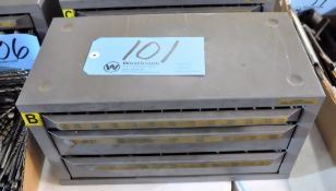 Huot 3-Drawer Fractional Drill Index Cabinet with Drills
