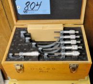 Mitutoyo 6-Piece Outside Micrometer Set with Case