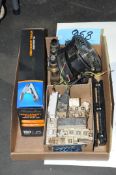 Lot-Fan, Heavy Duty Office Stapler, Hole Punch, Contacts, in (1) Box