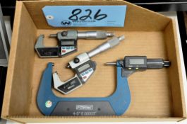 Lot-(1) Fowler and (2) Mitutoyo Digital Micrometers in (1) Box