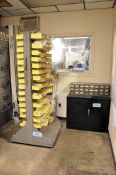 Lot-Portable Parts Bin Rack with Bins, (4) Cabinets and (2) Bin Drawer Sections with Contents