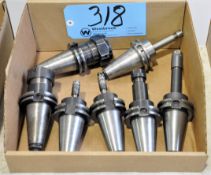 Lot-(7) CAT40 Taper Collet Type Tool Holders in (1) Box