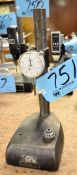 Lot-(1) TecLock Dial Force Indicator with Stand, and (1) Mitutoyo Dial Force Indicator with Stand