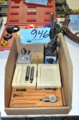 Lot-(1) Debur Set, (1) Magnetic Base Indicator Stand, (1) BesTest Dial Force Indicator in (1) Box