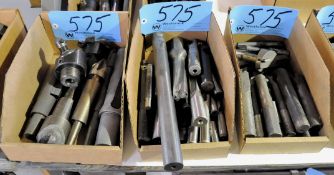 Lot-various Boring Bars and Cutters in (3) Boxes
