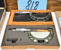 Lot-(2) Mitutoyo 123-127 Disk Micrometers with Cases