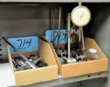 Lot-Various Indicator Stands, Indicator Parts, etc. in (2) Boxes