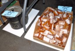Lot-Seal Peel Material in (1) Box with Melting Pot on Floor Under (1) Table