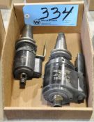 Lot-(2) CAT40 Taper Tool Holders, (1) with Tapmatic RDT50 and (1) with NCR25 Tapping Head in (1) Box
