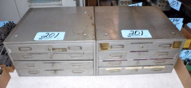 Lot-(2) 4-Drawer Organizer Cabinets