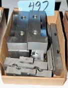 Lot-Various Machine Vise Jaws in (1) Box Under (1) Bench