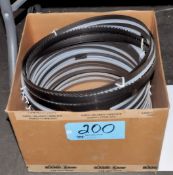 Lot-Various Band Saw Blades in (1) Box Under (1) Table