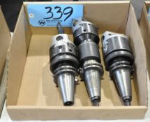 Lot-(3) CAT40 Taper Tool Holders with Boring Heads in (1) Box