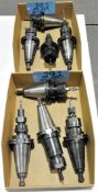 Lot-(8) CAT50 Taper Tool Holders with Cutters in (2) Boxes