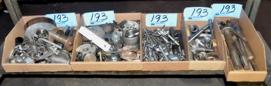 Lot-Various Tooling and Setup in (5) Boxes Under (1) Bench