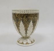 Wedgwood creamware vase, late 18th century, impressed uppercase marks, the ground mottled in brown
