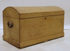 Vintage dome-topped chest on plinth base, 76cm x 47cm