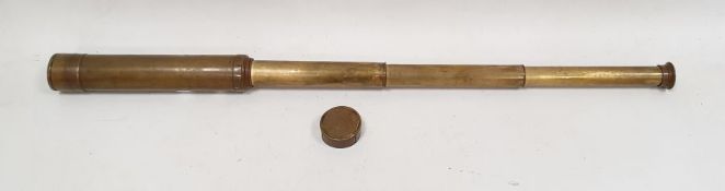 Old brass 3-draw telescope