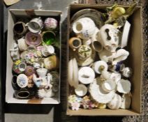 Large collection of English and continental ceramics, including miniature teacups and saucers,