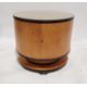 In the manner of Ray Hille, circa 1930, Art Deco cocktail cabinet of circular form, veneered in - Image 1 of 14