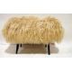 20th century Maria V Lincoln Longwool sheepskin stool (sourced from Risby sheep in Grimsby), on four - Image 1 of 6