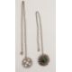 Scottish silver pendant, Edinburgh 1975, of circular form with pierced design, on belcher link chain - Image 2 of 3
