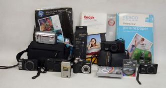 JVC Everio HDD camcorder, three various Nikon Coolpix camera's, Nikon TW Zoom camera, and a Vello