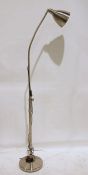 Modern steel floor-standing spot lamp
