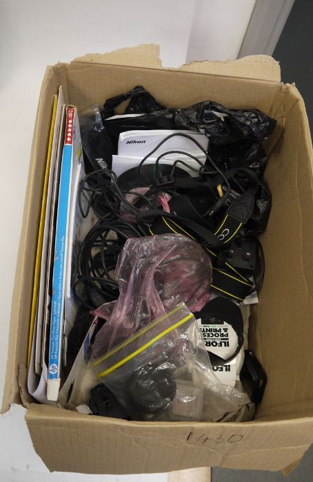 JVC Everio HDD camcorder, three various Nikon Coolpix camera's, Nikon TW Zoom camera, and a Vello - Image 2 of 2