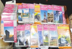 Collection of ordnance survey maps along with various cricket books, ephemera and related items.