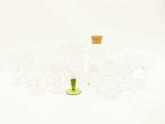 Collection of various cut glass stemware (1 box)