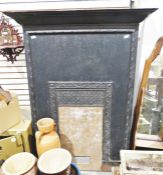 Cast iron fireplace surround with floral decoration.Condition ReportThe dimensions - height- 146cm