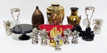 Smeg toaster, a Revlon illuminated magnifying make-up mirror together with various ceramics and