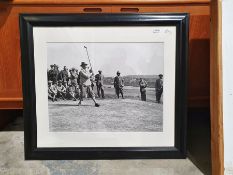 Trowbridge archive black and white photograph of golfer Edward Ray together with a map of Serneus,