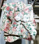 Two pairs of curtains with tiebacks