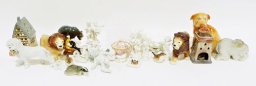 Set of eight Babycham champagne saucers together with various china and glassware (4 boxes)