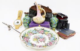 Mason's part dinner service, a pair of cloisonné vases together with various chinaware and household