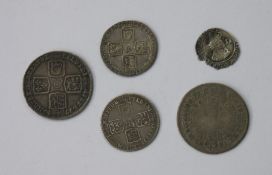 Charles II (1660-1685), Silver Shilling Milled Issue, 1668.Second draped bust right. Reverse.