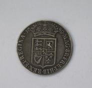 William & Mary (1689-1694) Half Crown (First Reverse) Caul and Interior Frosted, no pearls variety