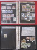 12 albums/folders with a few low value stamps, includes a printed album for UN stamps, album of GB