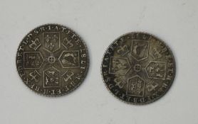 George III (1760-1820), Shillings (2) 1787 without hearts